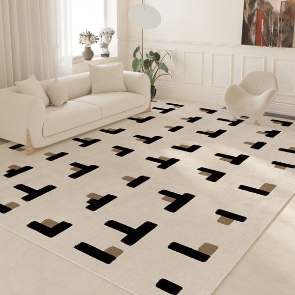 Nordic light brown warm non-pilling living room rug