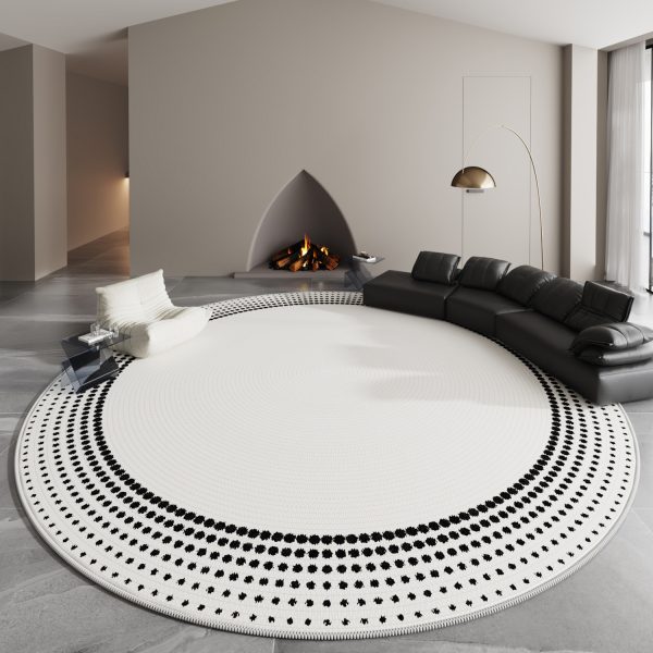 Round Modern Era Simple Loop Pile Living Room Rug