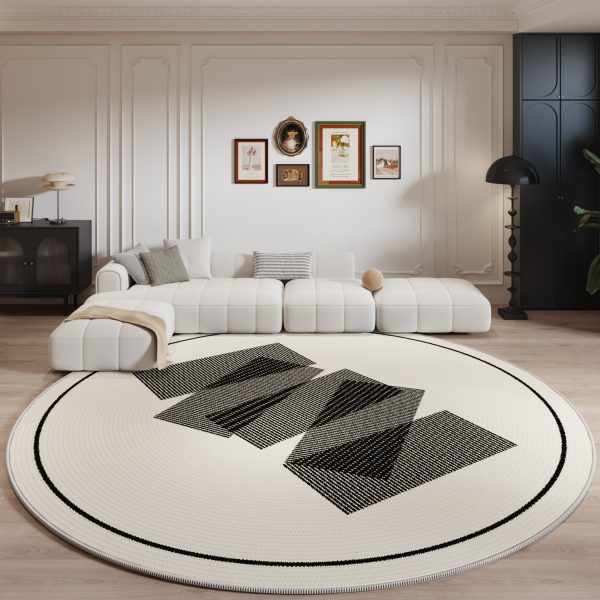 Round Modern Era Simple Loop Pile Living Room Rug