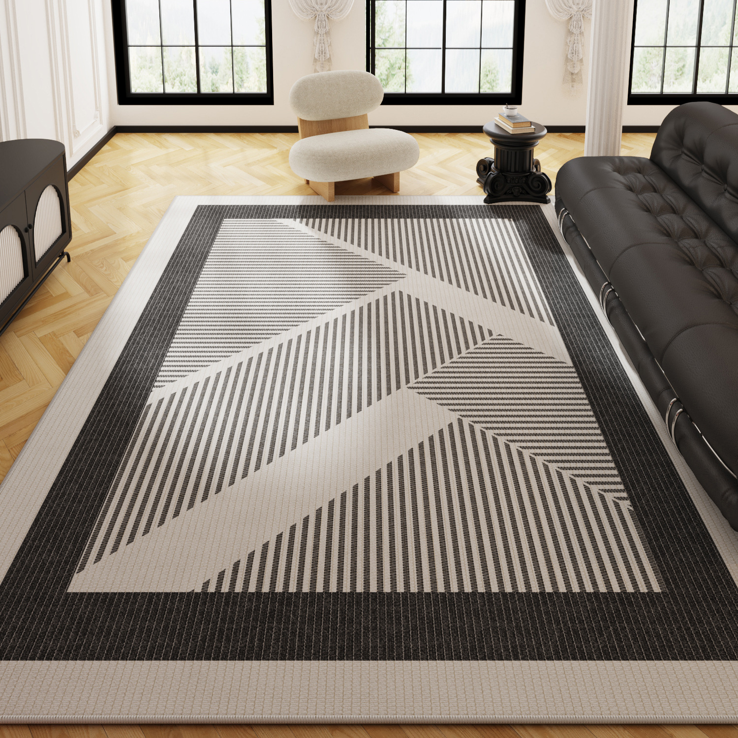 Modern Era Simple Loop Pile Living Room Rug