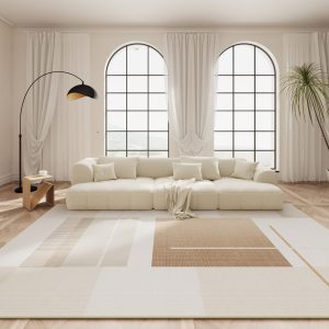Space aesthetics simple plain color living room carpet