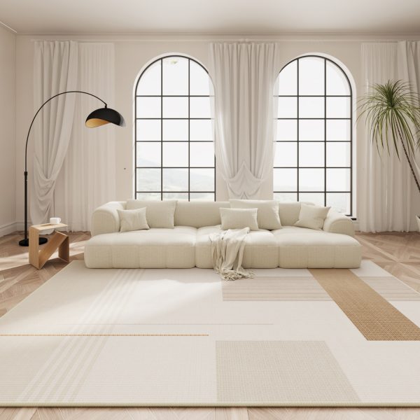 Space aesthetics simple plain color living room carpet