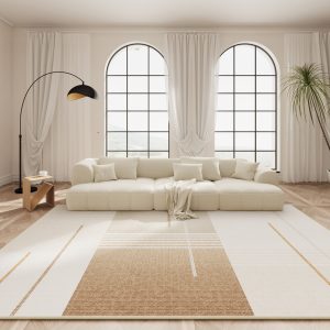 Space aesthetics simple plain color living room carpet