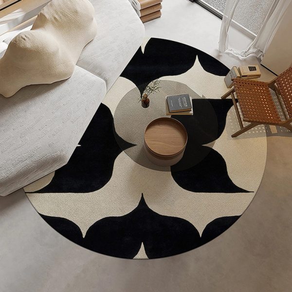 French round light luxury comfortable warm living room rug
