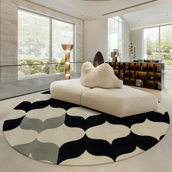 French round light luxury comfortable warm living room rug
