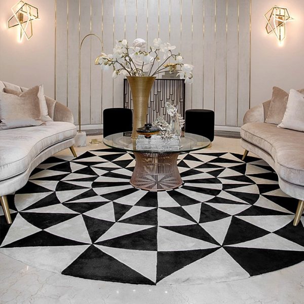 French round light luxury comfortable warm living room rug