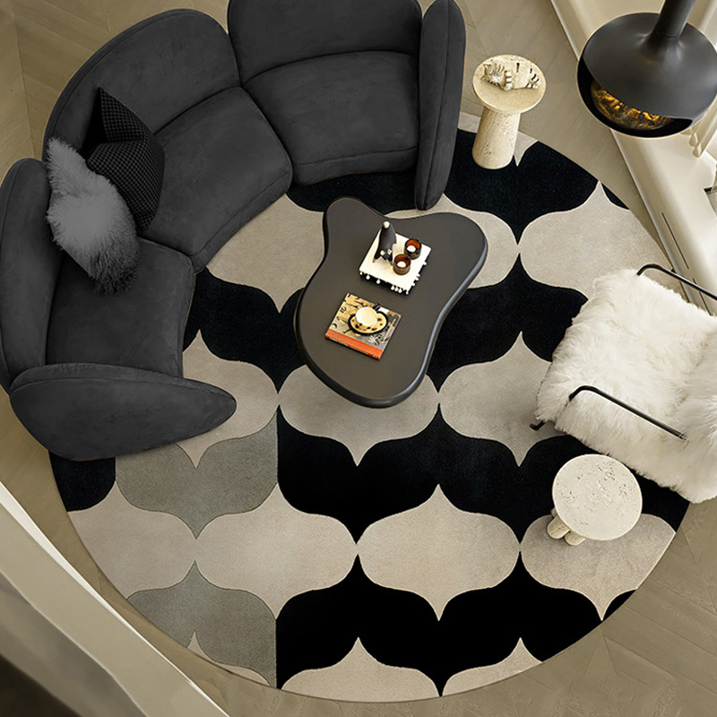 French round light luxury comfortable warm living room rug