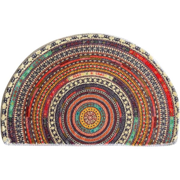 Simple Half Circle Boho Style Faux Cashmere Living Room Rug