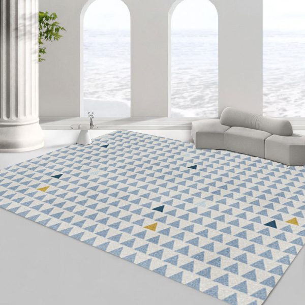 Scandinavian modern line minimalist circle velvet non-dusting living room rug
