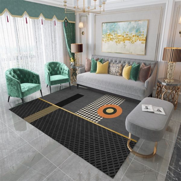 Nordic modern light luxury high-density plush soft living room carpet