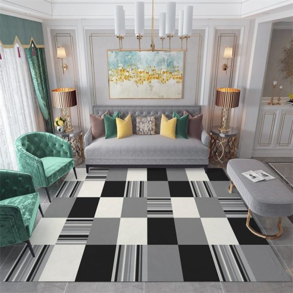 Nordic modern light luxury high-density plush soft living room carpet