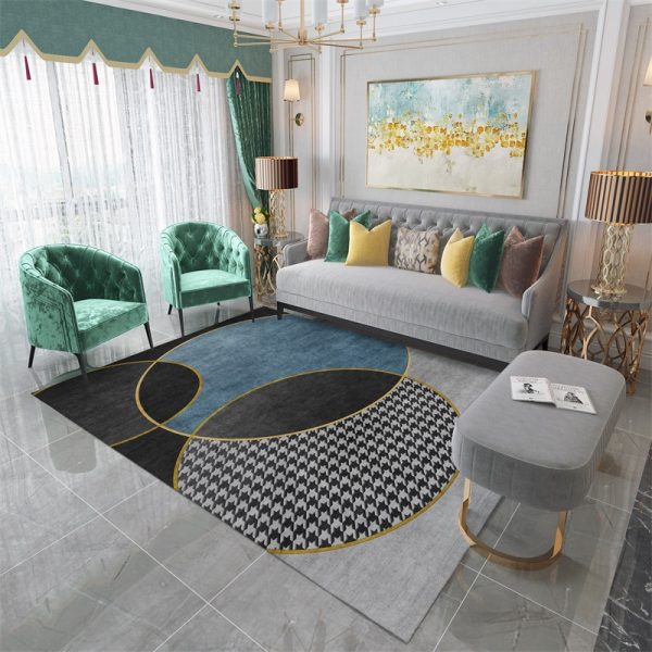 Nordic modern light luxury high-density plush soft living room carpet