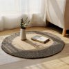 American Vintage Jute Round Woven Cushion Living Room Rug