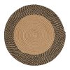 American Vintage Jute Round Woven Cushion Living Room Rug