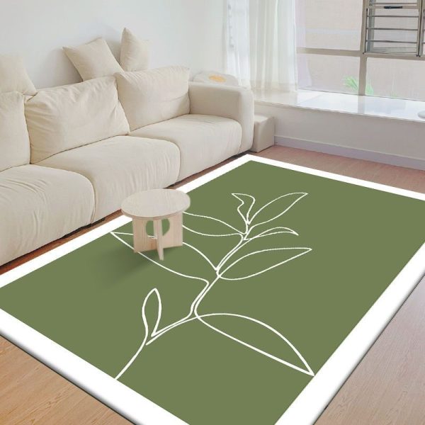 Summer fresh wind art painting circle velvet living room rug