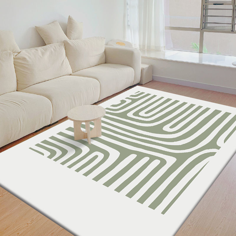 Summer fresh wind art painting circle velvet living room rug