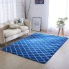 Flannel brown base printing Scandinavian style living room rug