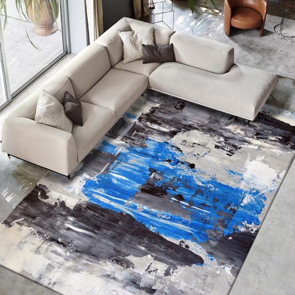 Elegant abstract light luxury art grand living room carpet