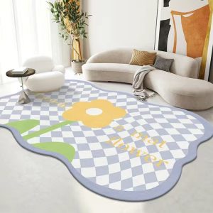 Cute girly tulip imitation cashmere soft living room rug