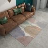 Simple cashmere-like waterproof and moisture-resistant living room rug
