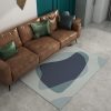 Simple cashmere-like waterproof and moisture-resistant living room rug