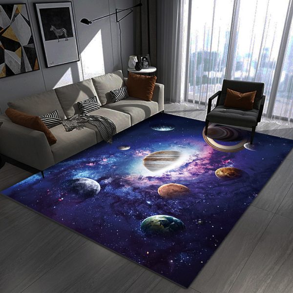 3D Vision Planet Large Area Washable Living Room Rug