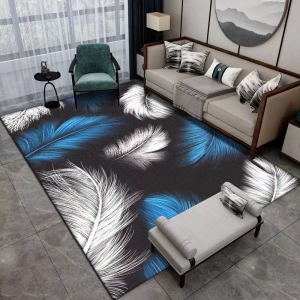 Real romantic flowers non-slip wear-resistant water-absorbing living room carpet