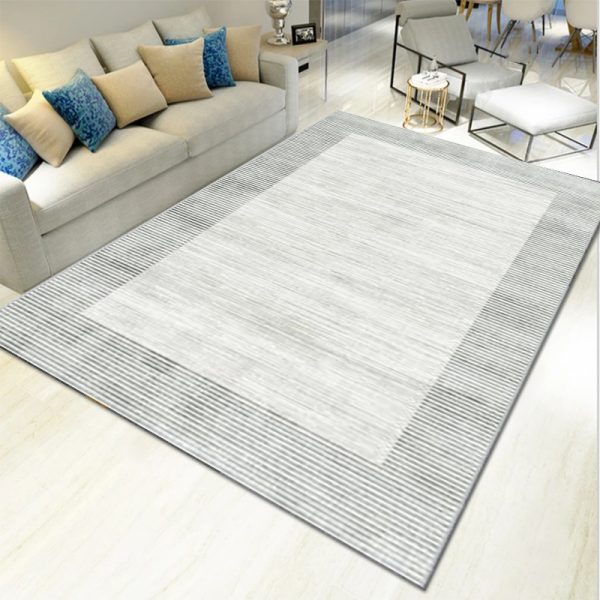 Nordic Encrypted Imitation Cashmere Blooming Wealthy Theme Living Room Rug