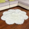 Plush Plum Blossom Shape Faux Cashmere Living Room Rug