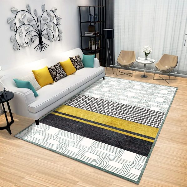 Modern lines simple Nordic style living room rug