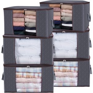 6 Pack Closet Organizers Large Storage Bags