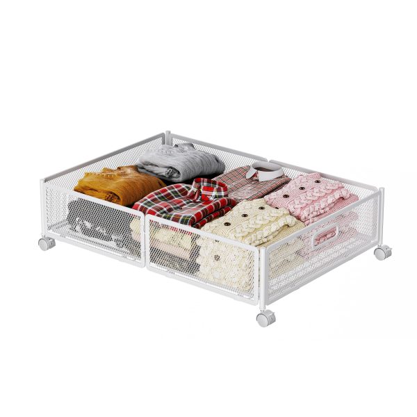 2 Pack Under Bed Storage Frame with Wheels