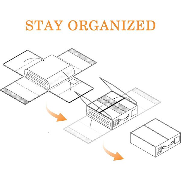 2 Pack Foldable Bed Sheet Set Storage Boxes