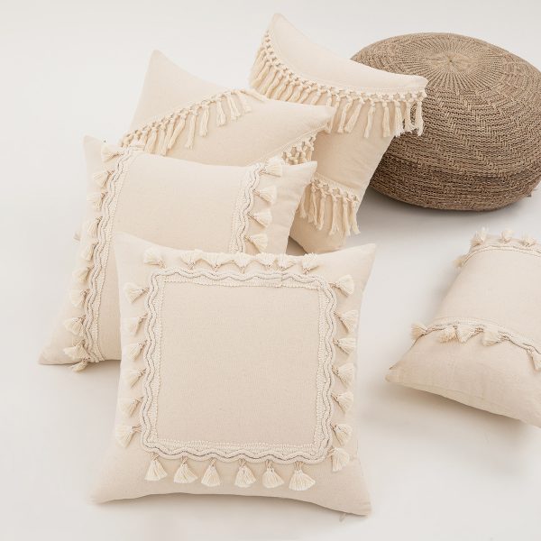Bohemian Tassel Pillow Cover