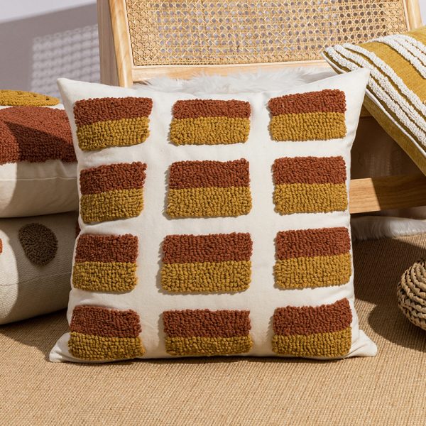 Boho Style Nordic Geometric Plush Pillow Cover