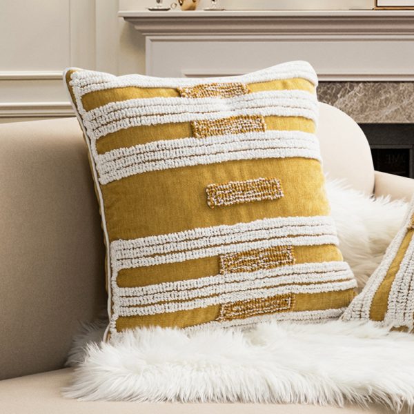 Boho Style Nordic Geometric Plush Pillow Cover