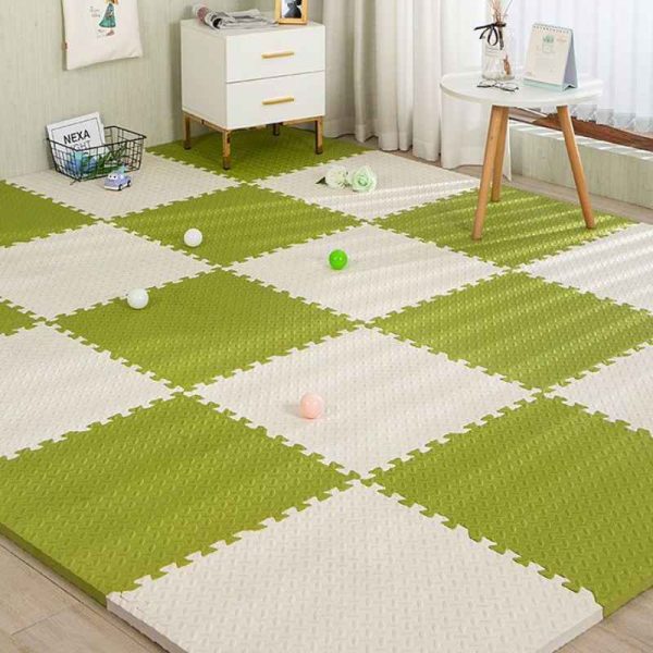 Color assembled safety washable shock-absorbing foam baby crawling mat