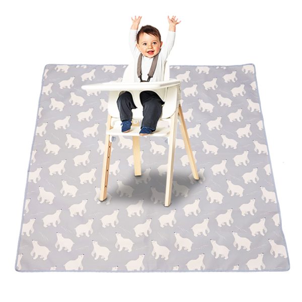 Anti-dirty waterproof non-slip children's high chair mat children's rug