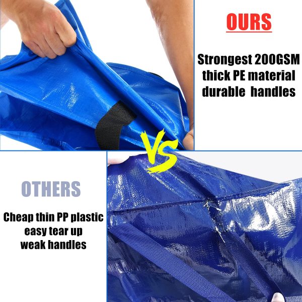 4 Pack Moving Boxes Heavy Duty Extra Large Storage Bags