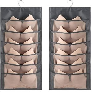 12 Pockets Closet Hanging Bra Organizer Rotating Metal Storage Hanger