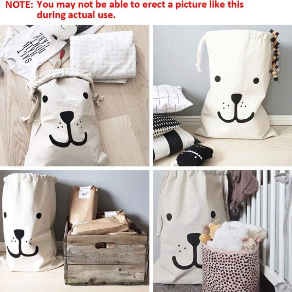 Canvas Duffle Storage Heavy Basket Laundry Bag