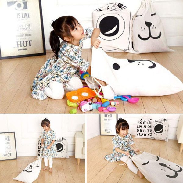 Canvas Duffle Storage Heavy Basket Laundry Bag