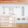 2 Pack Large Holder Reusable Plastic Storage Bag