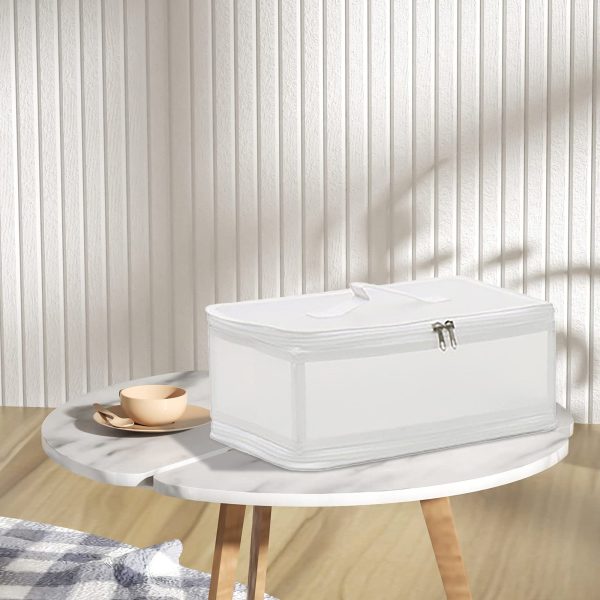 Stackable Clothes Case Transparent Foldable Zippe Storage Bag