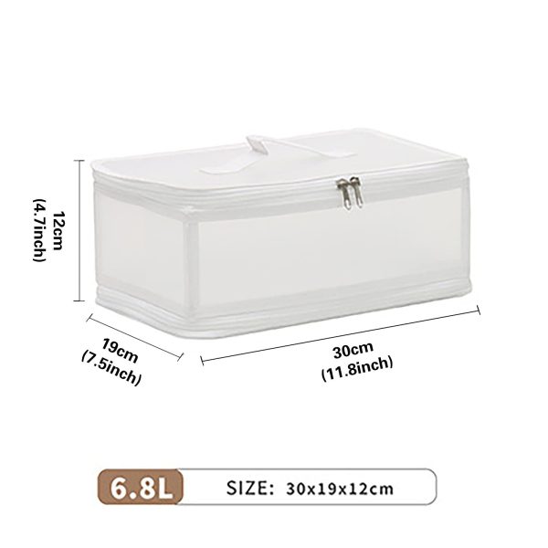 Stackable Clothes Case Transparent Foldable Zippe Storage Bag