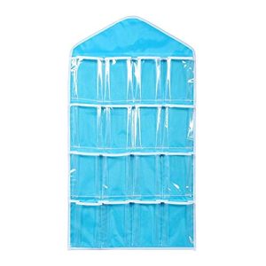 16 Clear Pockets Hanging Closet Storage Bag