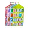 16 Clear Pockets Hanging Closet Storage Bag