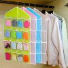 16 Clear Pockets Hanging Closet Storage Bag