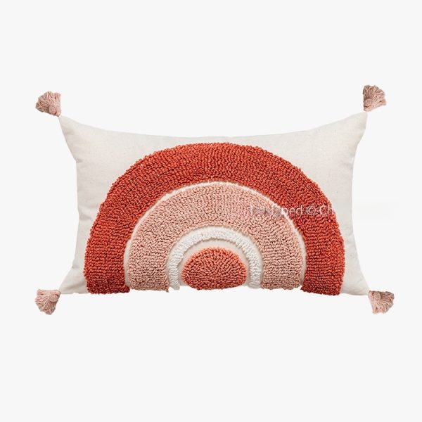Bohemian Velvet Pillow - Nordic Vintage Style Tassel Trim