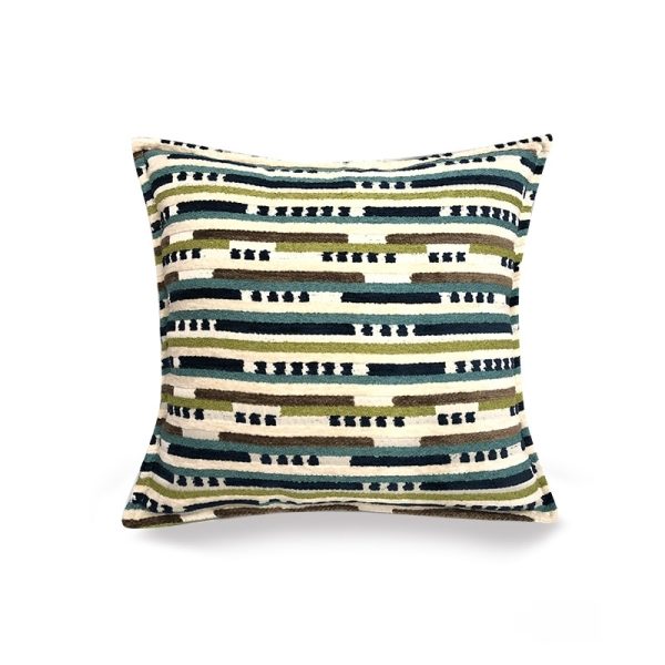 Nordic Striped Pillow Cover - Minimalist Snowy Texture